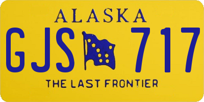 AK license plate GJS717