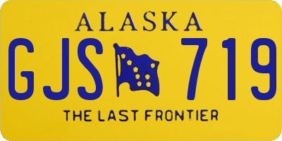 AK license plate GJS719