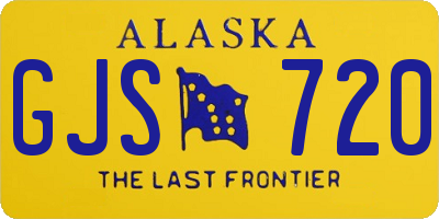 AK license plate GJS720