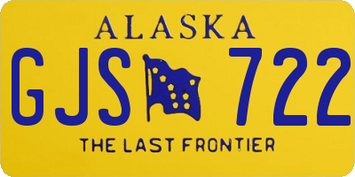 AK license plate GJS722