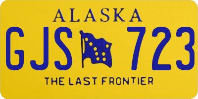 AK license plate GJS723