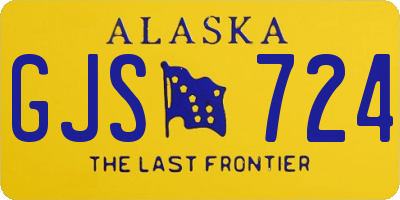 AK license plate GJS724