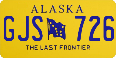 AK license plate GJS726