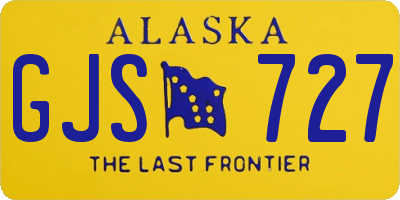 AK license plate GJS727