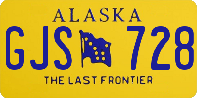 AK license plate GJS728