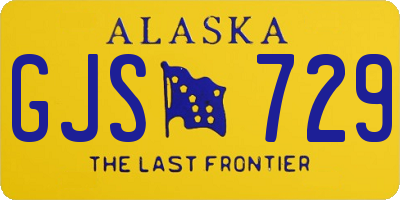 AK license plate GJS729