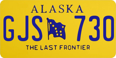 AK license plate GJS730