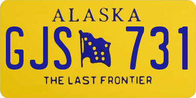 AK license plate GJS731