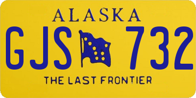AK license plate GJS732