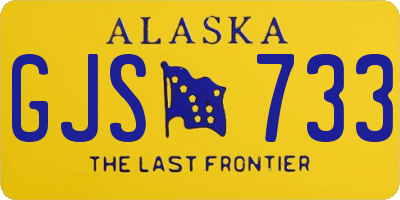 AK license plate GJS733