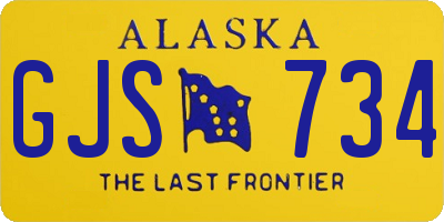 AK license plate GJS734