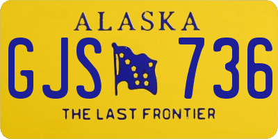 AK license plate GJS736