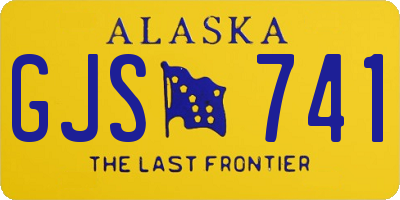 AK license plate GJS741