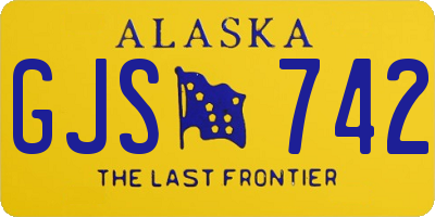 AK license plate GJS742