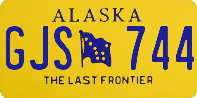 AK license plate GJS744