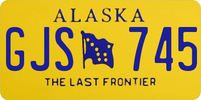 AK license plate GJS745