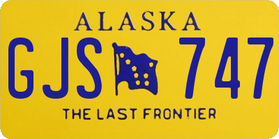 AK license plate GJS747