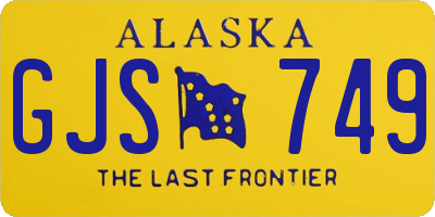 AK license plate GJS749