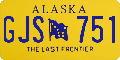 AK license plate GJS751