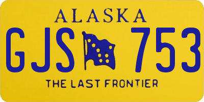AK license plate GJS753