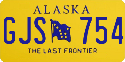 AK license plate GJS754
