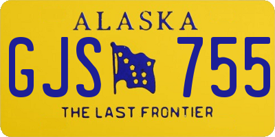 AK license plate GJS755