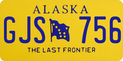 AK license plate GJS756