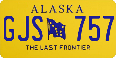 AK license plate GJS757