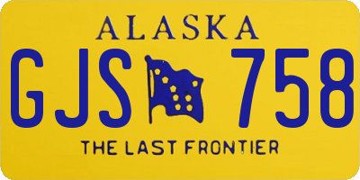 AK license plate GJS758