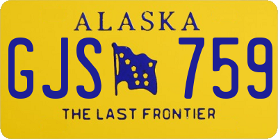 AK license plate GJS759