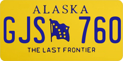 AK license plate GJS760