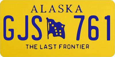 AK license plate GJS761