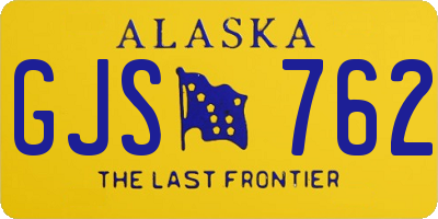 AK license plate GJS762