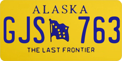AK license plate GJS763
