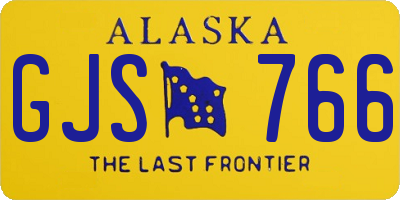 AK license plate GJS766