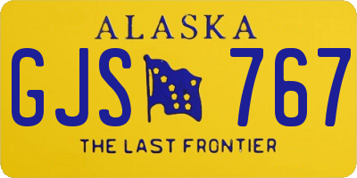 AK license plate GJS767