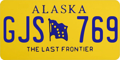 AK license plate GJS769