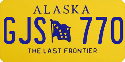 AK license plate GJS770