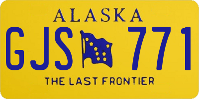 AK license plate GJS771