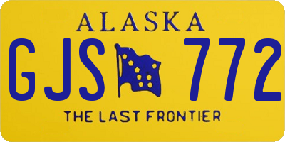 AK license plate GJS772