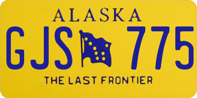 AK license plate GJS775