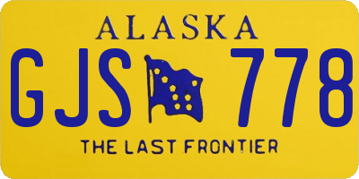 AK license plate GJS778