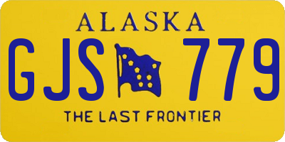 AK license plate GJS779