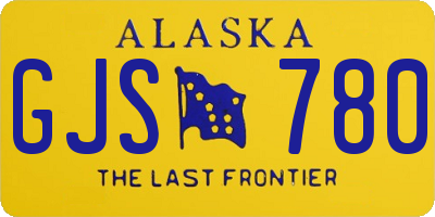 AK license plate GJS780
