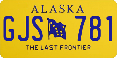 AK license plate GJS781