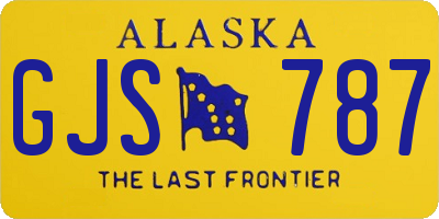 AK license plate GJS787