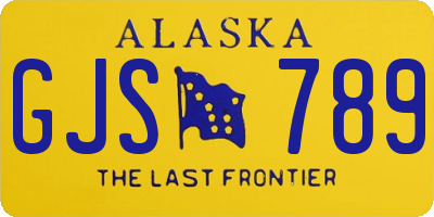 AK license plate GJS789