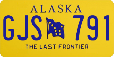 AK license plate GJS791