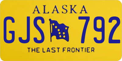 AK license plate GJS792