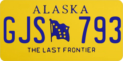 AK license plate GJS793